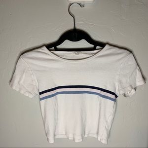 Striped Cropped Brandy Melville Tee